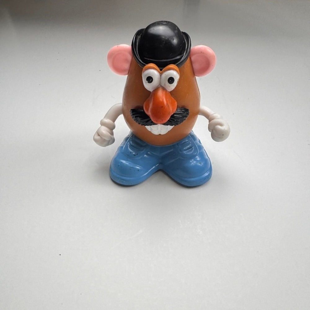 Vintage 1998 Hasbro Mr Potato Head Burger King Toy Figure Black Hat Mustache